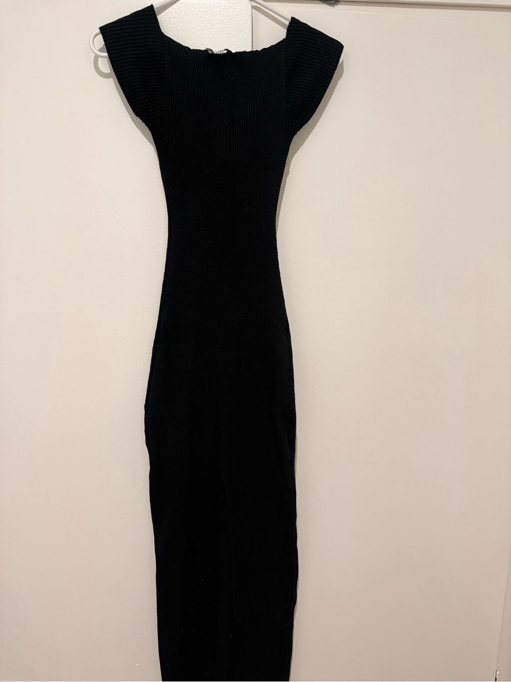 Princess Polly Black Ribbed Maxi Dress